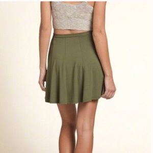 Hollister Olive Green Skater Skirt XS